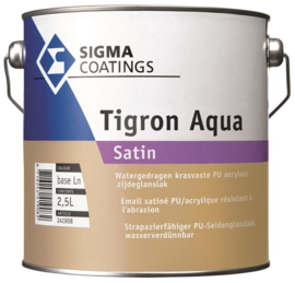 Sigma Tigron Aqua Satin - Wit - 1 liter - vergelijkbaar met s2u nova satin