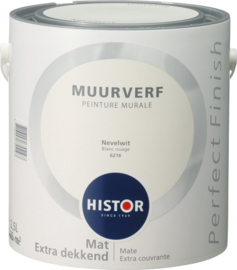 Histor Perfect Finish Muurverf Mat - Nevelwit 6216 - 2,5 Liter
