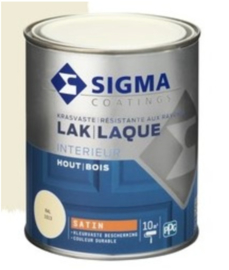 Sigma lak interieur Satin -  ral 9001 cremewit - 750 ml