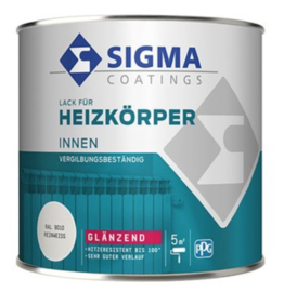 Sigma Heizkoörperlack - radiatorlak - ral 9010 - 2,5 liter