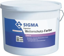Sigma Wetterschutz Farbe - Wit - 12,5 liter - Dekkende acryl beits