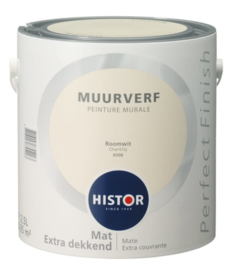 Histor Perfect Finish Muurverf Mat - Roomwit 6506 - 2,5 Liter