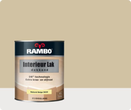 Rambo Interieur-/Vloer Lak Transparant Zijdeglans - Naturel Beige 5020 - 0,75 liter
