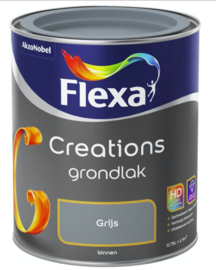 Flexa Creations Grondlak - Grijs - 0,75 liter