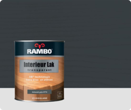 Rambo Interieur-/Vloer Lak Transparant Zijdeglans - Antraciet 774 - 0,75 liter