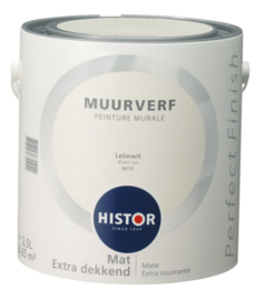 Histor Perfect Finish Muurverf Mat - Leliewit 6213 - 2,5 Liter