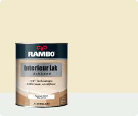 Rambo Interieur Lak Dekkend Zijdeglans - Parelwit Ral 1013 - 0,75 liter