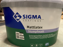 Sigma Mattlatex Stumpfmatt - Wit - 12,5 liter