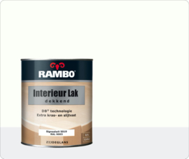 Rambo Interieur Lak Dekkend Zijdeglans - Signaalwit Ral 9003 - 0,75 liter