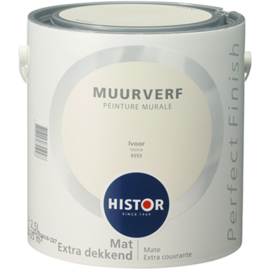 Histor Perfect Finish Muurverf Mat - Ivoor 6553 - 2,5 Liter