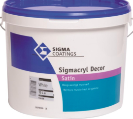 Sigma Sigmacryl Decor Satin - Wit - 5 liter
