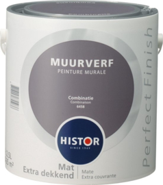 Histor Perfect Finish Muurverf Mat - Combinatie 6458 - 2,5 Liter