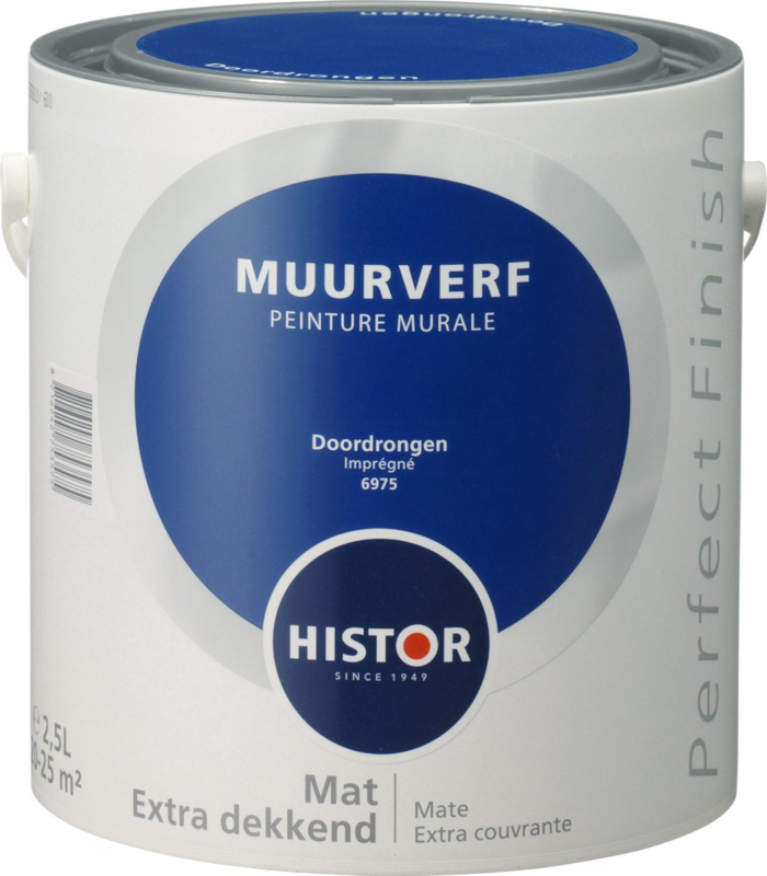 Stijgen Dom echo Histor Perfect Finish Muurverf Mat - Doordrongen 6975 - 2,5 Liter | Histor  Perfect Finish Muurverf | VERF 43