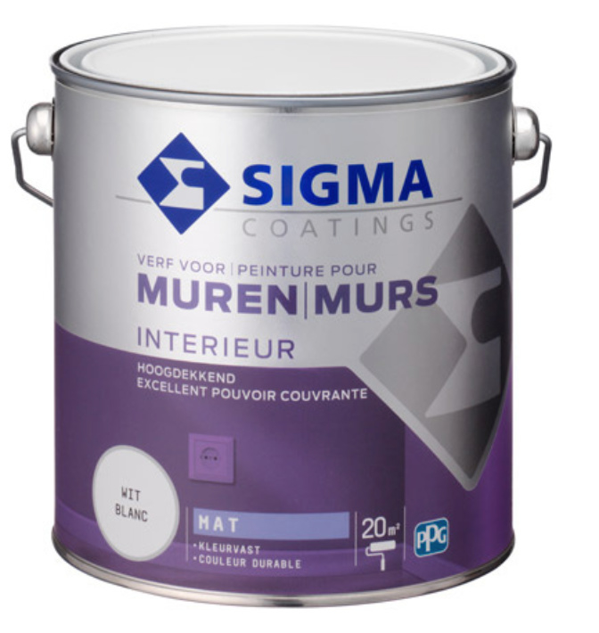 raken Onderscheiden Zwakheid Sigma Muurverf Mat - Wit - 1 liter | Sigma muurverf mat | VERF 43