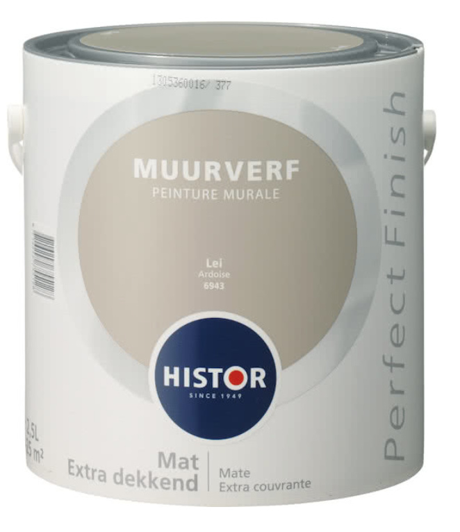 Sympton donker slank Histor Perfect Finish Muurverf Mat - Lei 6943 - 2,5 Liter | Histor Perfect  Finish Muurverf Mat | VERF 43