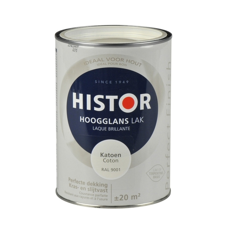 Histor Perfect Finish Hoogglans - Katoen Ral 9001 - 1,25 liter