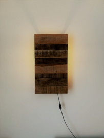 Wandlamp reclaimed wood 70x40x14cm