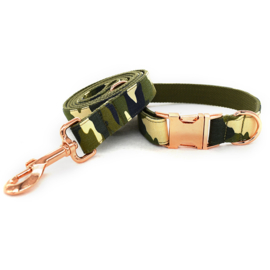 camouflage halsband en lijn