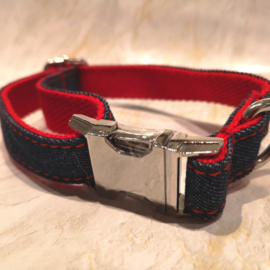 jeans / rood  halsband en lijn set