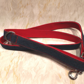 jeans / rood  halsband en lijn set