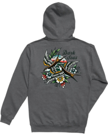 DARK SEAS SPARROWS HOODED SWEATER GUNMETAL