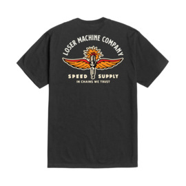 LOSER MACHINE SPARK PLUG T-SHIRT BLACK