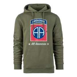 FOSTEX HOODIE 82ND  AIRBORNE DIVISION ARMY GREEN