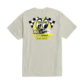 LOSER MACHINE X MOONEYES  QUARTER MILE T-SHIRT CREAM