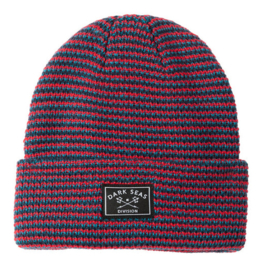 DARK SEAS LEHMAN BEANIE  RED NAVY