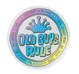 OLD GUYS RULE  'COIN LOGO' DECAL - FLURO GRADIENT STICKER