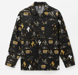 DICKIES BETTLES  AOP LONGSLEEVE SHIRT BLACK