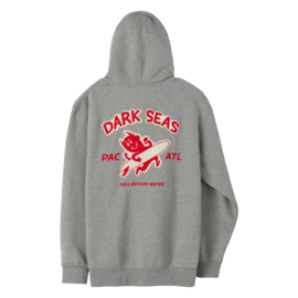 DARK SEAS SALUD HEAVYWEIGHT ZIP HOODIE HEATHER GREY