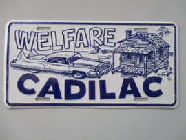 KENTEKENPLAAT CADILLAC WELFARE  METAAL