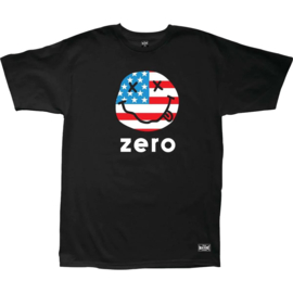 LOSER MACHINE  X ZERO AMERICAN SMILEY T/SHIRT BLACK