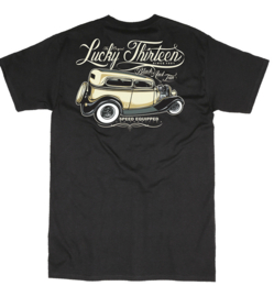 LUCKY 13 BLACK & TAN MEN'S TEE SHIRT