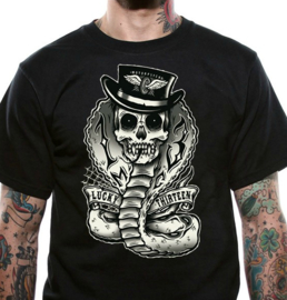 LUCKY 13 THE SKULL COBRA  T SHIRT