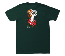 DARK SEAS UTOPIA  T SHIRT FOREST GREEN