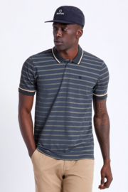 BRIXTON PROPER POLO KNIT WASHED BLACK VANILLA