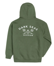 DARK SEAS HEADMASTER HEAVYWEIGHT FLEECE HOODIE OLIVE