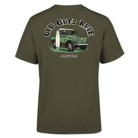 OLD GUYS RULE 'SURF 'N' TURF' T-SHIRT MILITARY GREEN