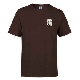 OLD GUYS RULE  'MANCAVE ' T-SHIRT CHOCOLAT BROWN