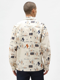 DICKIES BETTLES  AOP LONGSLEEVE SHIRT ECRU