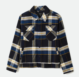 BRIXTON BOWERY TRUCKER JACKET JOE BLUE PLAID