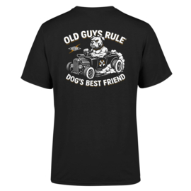 OLD GUYS RULE  'DOGS BEST FRIEND V' T-SHIRT BLACK