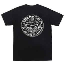 LOSER MACHINE SECRET SOCIETY POCKET TEE BLACK