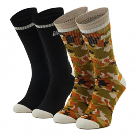 DICKIES ARTONDALE BLACK & CAMO SOCKS