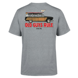 OLD GUYS RULE 'LUCKY DOG' T-SHIRT SPORTSGREY