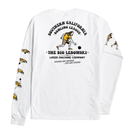 LOSER MACHINE X THE BIG LEBOWSKI  OVER THE LINE LONGSLEEVE T-SHIRT WHITE