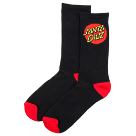 SANTA CRUZ CLASSIC DOT SOCK BLACK & WHITE