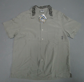 RIETVELD SMALL LOGO EMBROIDERIED COLLAR SHIRT GREY